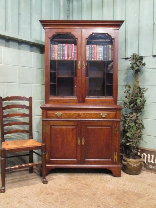 Antique Georgian Regency Oak Library Bookcase C1820