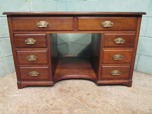 fig 1. ANTIQUE EDWARDIAN MAHOGANY TWIN PEDASTAL DESK C1900