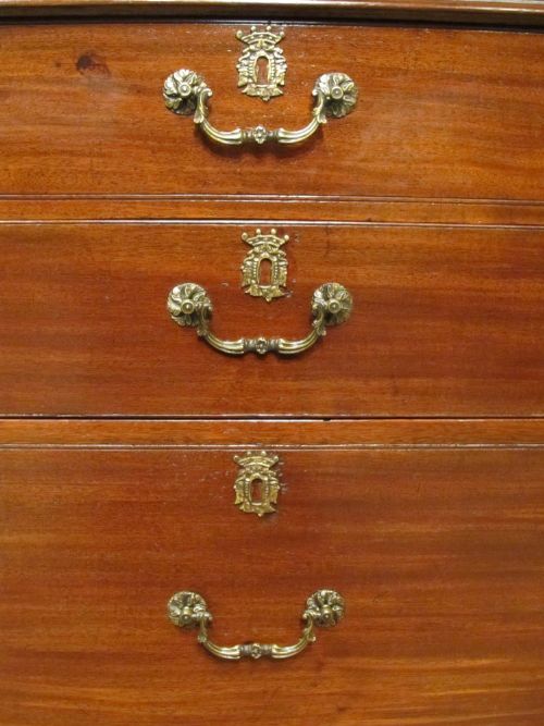 fig 1. ANTIQUE GEORGIAN REGENCY MAHOGANY NARROW CHEST OF DRAWERS C1820