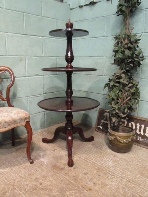 Antique Georgian Mahogany Rotating Dumb Waiter C1790