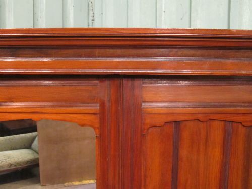 fig 2. ANTIQUE EDWARDIAN MAHOGANY DOUBLE WARDROBE C1900