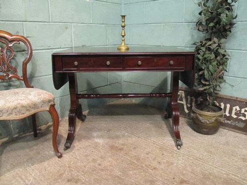 Antique Edwardian Regency Mahogany Sofa Table C1900