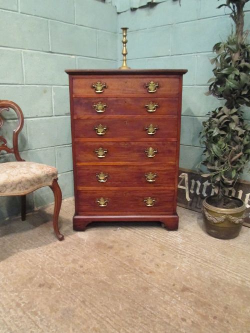 Antique Edwardian Mahogany Tall Chest of Drawers C1900