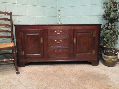 Antique 18th Century Country Oak Dresser Base Sideboard C1780