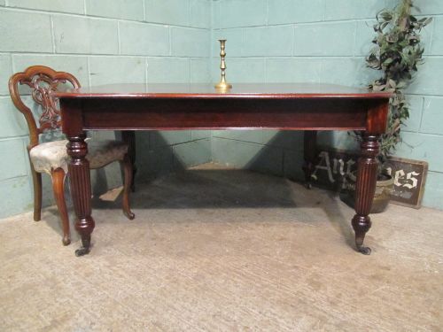 Antique Victorian Mahogany Dining Table with Gillows Legs Seats 6-8 C1880