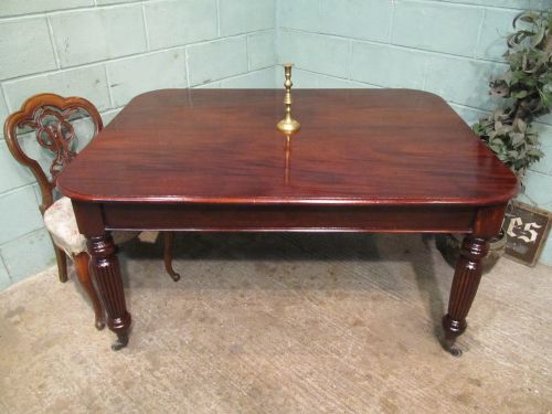 fig 2. ANTIQUE VICTORIAN MAHOGANY DINING TABLE WITH GILLOWS LEGS SEATS 6-8 C1880