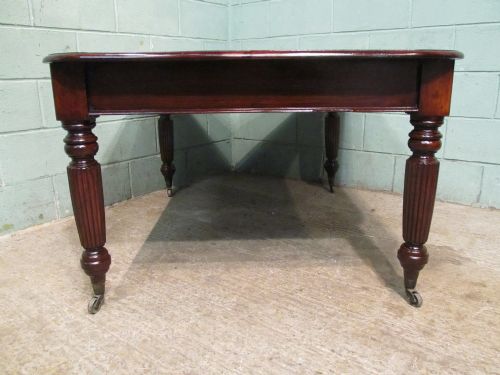 fig 1. ANTIQUE VICTORIAN MAHOGANY DINING TABLE WITH GILLOWS LEGS SEATS 6-8 C1880