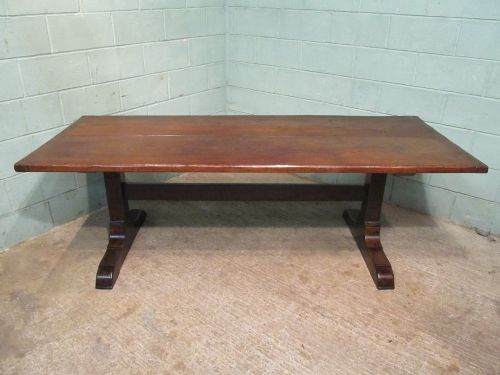 fig 2. ANTIQUE VICTORIAN OAK REFECTORY DINING TABLE SEATS 10-12 C1880