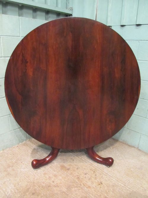 Antique Victorian Rosewood Tilt Top Breakfast Table Seats 6 -8 C1880