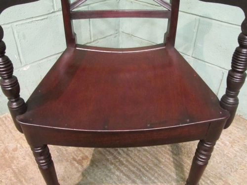fig 2. ANTIQUE REGENCY MAHOGANY SIDE OR DESK CHAIR C1820