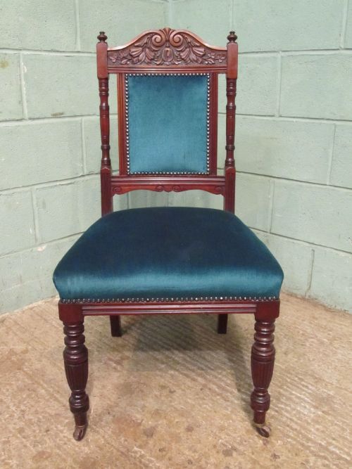 fig 1. ANTIQUE SET SIX VICTORIAN MAHOGANY DINING CHAIRS C1880