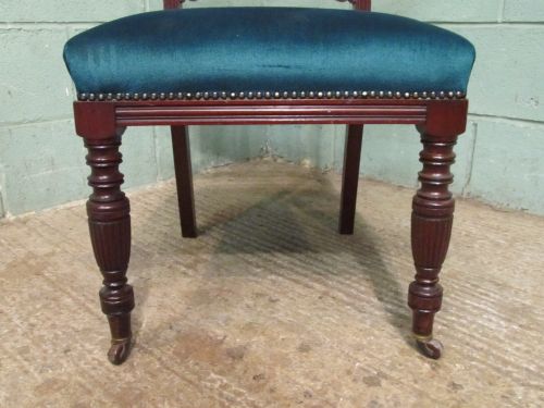 fig 2. ANTIQUE SET SIX VICTORIAN MAHOGANY DINING CHAIRS C1880
