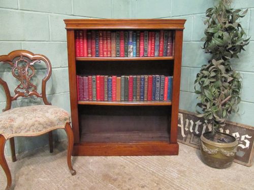 Antique Victorian Mahogany Open Bookcase C1880