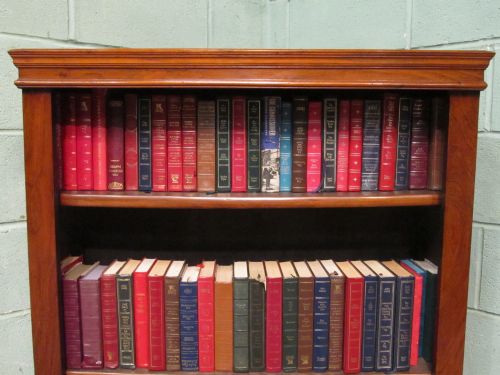 fig 1. ANTIQUE VICTORIAN MAHOGANY OPEN BOOKCASE C1880
