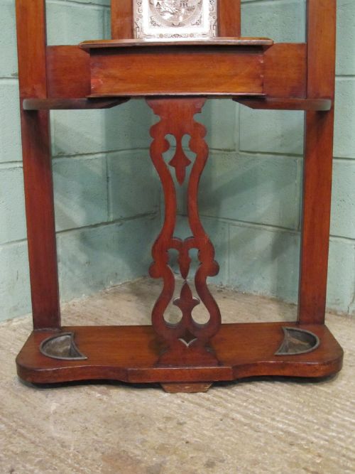 fig 1. ANTIQUE VICTORIAN MAHOGANY HALL STAND C1890