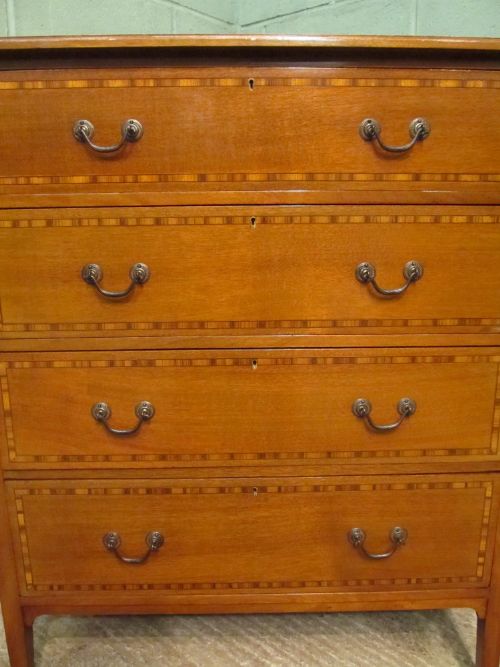 fig 1. ANTIQUE EDWARDIAN MAHOGANY CHEST OF DRAWERS C1900