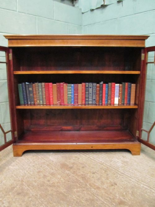 fig 2. ANTIQUE EDWARDIAN MAHOGANY ASTRAGAL GLAZED BOOKCASE C1900