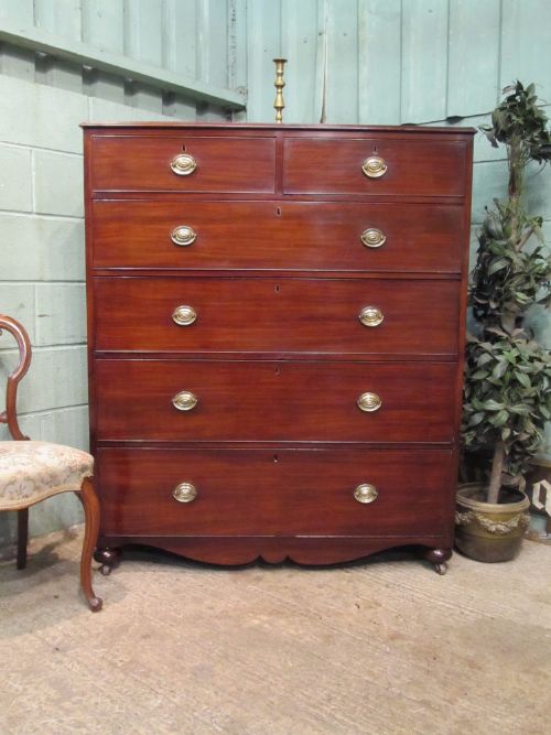 Antique Regency Mahogany Tallboy Chest of Drawers C1800