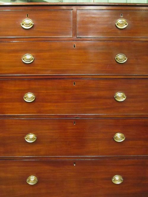 fig 1. ANTIQUE REGENCY MAHOGANY TALLBOY CHEST OF DRAWERS C1800
