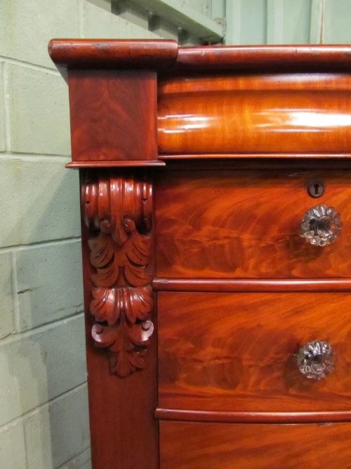 fig 1. LARGE ANTIQUE VICTORIAN MAHOGANY SCOTCH CHEST OF DRAWERS C1880