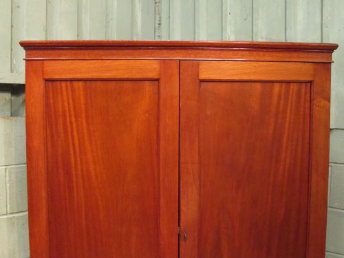 fig 2. ANTIQUE EDWARDIAN MAHOGANY DOUBLE WARDROBE C1900