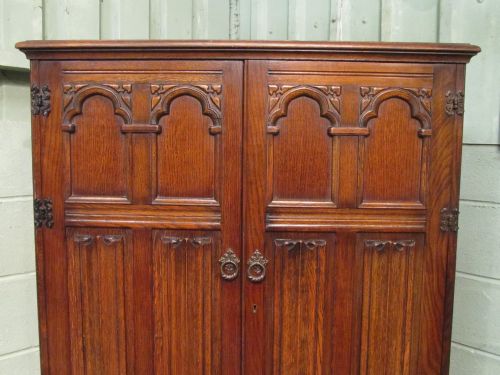 fig 1. Carved Oak Double Wardrobe c1920
