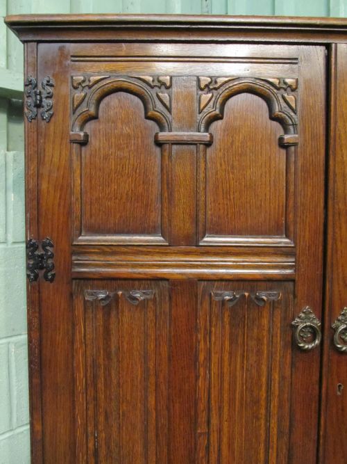 fig 2. Carved Oak Double Wardrobe c1920