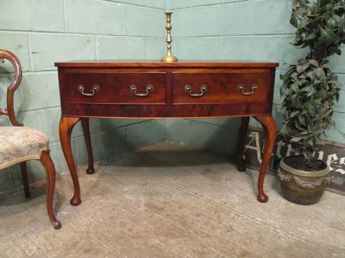 Antique Edwardian Mahogany Bow Front Side Hall Table C1900