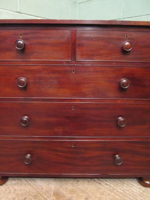 fig 1. ANTIQUE VICTORIAN MAHOGANY CHEST OF DRAWERS C1880