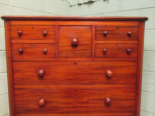 fig 1. ANTIQUE VICTORIAN MAHOGANY CHEST OF DRAWERS C1880