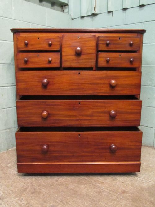 fig 2. ANTIQUE VICTORIAN MAHOGANY CHEST OF DRAWERS C1880