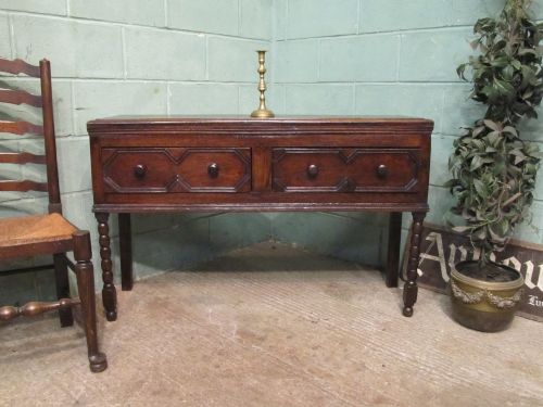 Antique 18th Century Small Country Oak Sideboard C1780