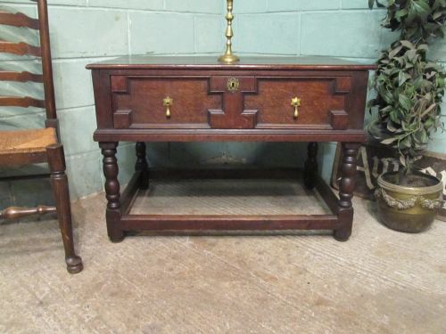 Antique Mid 18th Century Country Oak Side Table C1750
