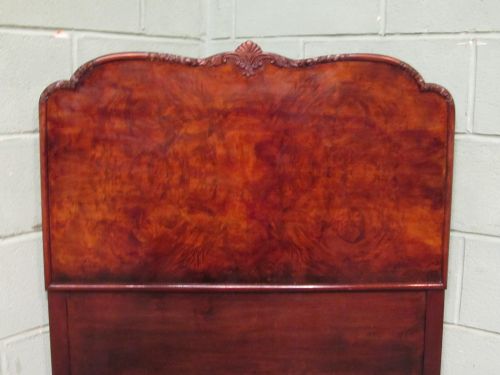fig 2. ANTIQUE PAIR BURR WALNUT QUEEN ANNE STYLE SINGLE BEDS C1920