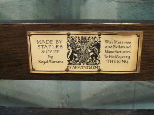 fig 3. ANTIQUE PAIR EDWARDIAN CARVED OAK SINGLE BEDS BY STAPLES & CO. C1900