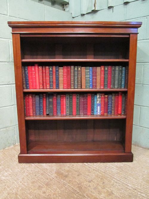 fig 1. ANTIQUE VICTORIAN MAHOGANY OPEN BOOKCASE C1880