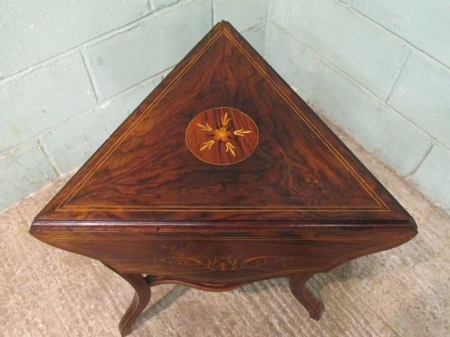 fig 2. ANTIQUE LATE VICTORIAN ROSEWOOD INLAID BUTTERFLY TABLE C1890