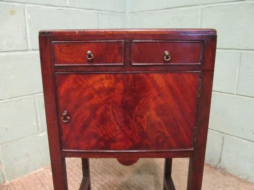 fig 1. ANTIQUE REGENCY MAHOGANY BEDSIDE CABINET POT CUPBOARD C1820