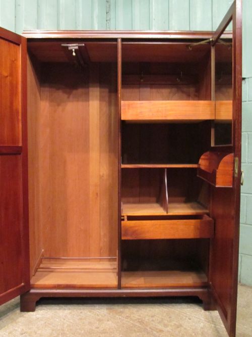 fig 2. ANTIQUE EDWARDIAN MAHOGANY GENTS WARDROBE COMPACTUM C1900