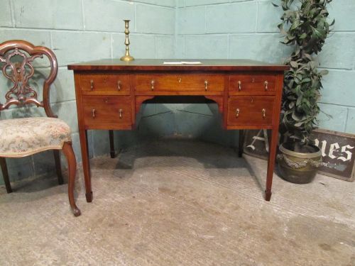 Antique Edwardian Regency Mahogany Kneehole Desk C1900