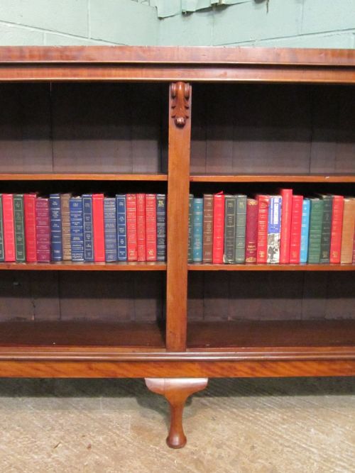 fig 2. ANTIQUE VICTORIAN MAHOGANY 6FT OPEN BOOKCASE C1880