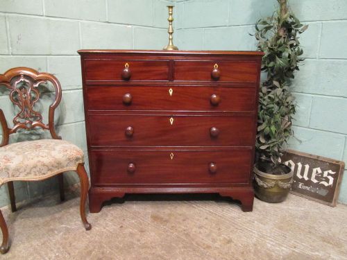 Antique Georgian Regency Mahogany Small Chest of Drawers C1820
