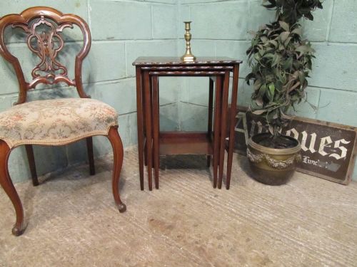 fig 1. ANTIQUE EDWARDIAN MAHOGANY NEST OF TABLES C1900
