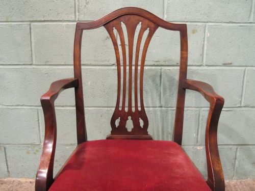 fig 2. ANTIQUE SET EIGHT EDWARDIAN GEORGIAN MAHOGANY DINING CHAIRS C1900