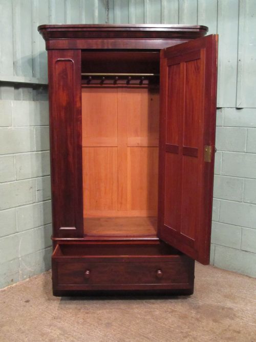fig 2. Antique Victorian Mahogany Single Wardrobe C1880