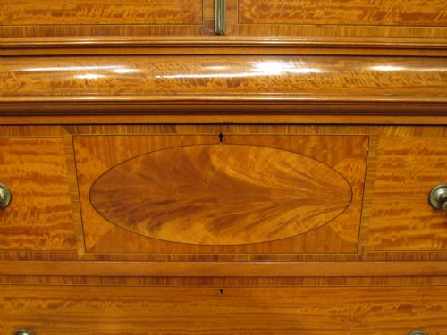 fig 2. Antique Edwardian Warings Satinwood Bookcase Cabinet
