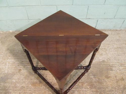 fig 2. Antique Edwardian Mahogany Triangular Gateleg Table