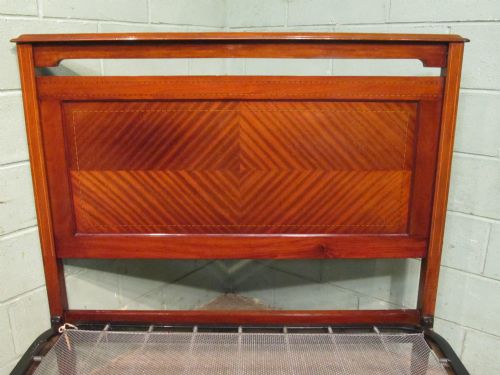 fig 1. ANTIQUE EDWARDIAN MAHOGANY DOUBLE BED C1900