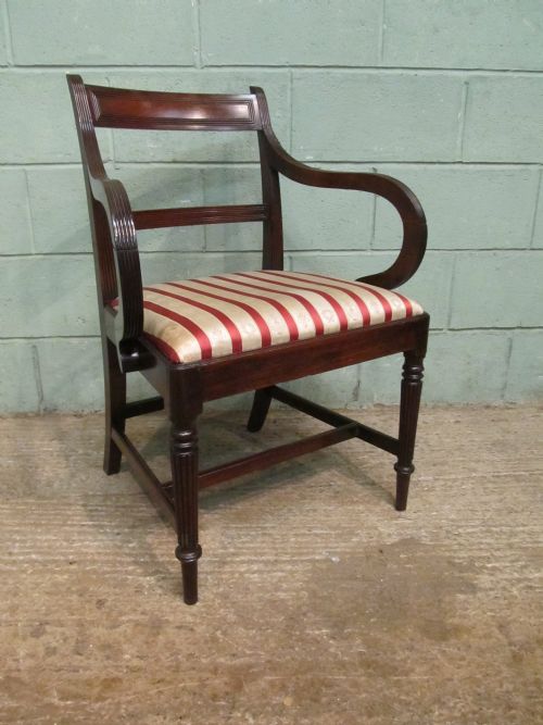 fig 2. Antique Regency Mahogany Elbow Desk Chair C1800