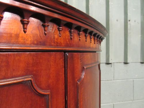 fig 1. Antique Edwardian Mahogany Bow Front small Wardrobe